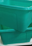 茶花（CHAHUA）茶花塑料收纳箱衣物整理箱35L58L68L多规格玩具整理箱储物 【绿色】 【58升*2个装】59.5*47.5*32.5cm 实拍图