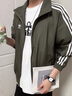 adidas情侣款复古风梭织立领夹克外套男女秋季阿迪达斯官方三叶草   岩层橄榄绿   XXS 2XS 实拍图