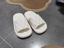 梦庭 情侣EVA凉拖男女家居家用室内浴室洗澡防臭拖鞋 白色 36-37码 实拍图