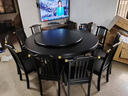 蓄邦新中式实木餐桌椅组合家用10/14人圆桌带转盘酒店包厢吃饭大圆桌 黑紫檀色 1.2m 单桌（送转盘） 实拍图