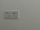 西门子（SIEMENS）开关插座强电面板 86型墙面无框大面板 皓彩系列雅白 三开双控 实拍图