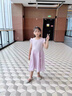 迪士尼（Disney）女童连衣裙夏季儿童裙子2025新款小女孩公主中大童洋气夏装清新爆 紫色小飞袖公主裙 160 cm 实拍图