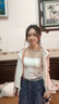 棉客诚品吊带背心女带胸垫美背内衣文胸一体裸感冰丝可外穿抹胸 象白牙M 实拍图