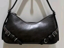 CHARLES&KEITH腰带设计拉链斜挎单肩腋下包包女包生日520礼物CK2-20671702 Dark Brown深棕色 小包 实拍图