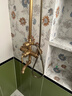女皇世家中古风花洒套装法式复古黄铜淋浴器升降卫生间家用仿古淋浴龙头 繁花Q4(加厚黄铜) 实拍图