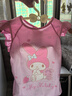 Hello Kitty儿童罩衣宝宝吃饭围兜防水饭兜围裙幼儿园反穿衣U4013美乐蒂粉S 实拍图