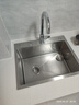 松派厨房水槽304不锈钢水槽双改大单槽水池盆洗菜盆台下盆洗碗槽 左排水槽0涂层+弯形龙头 550*450mm【国标SUS304假一赔十】 实拍图