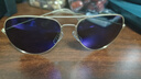 雷米太阳眼镜男款开车偏光墨镜女个性眼睛蛤蟆镜司机驾驶镜潮 H3026 砂金框 海蓝偏光片 实拍图