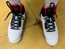 乔丹专业实战篮球鞋男鞋2025秋季新款皮面防水高帮减震防滑耐磨运动鞋 白色/深藏青(爆款热荐) 43 实拍图