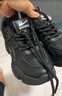回力（Warrior）官方老爹鞋女鞋秋冬百搭厚底增高休闲小白鞋运动鞋子女黑色网洞36 实拍图