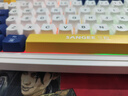 三巨K18有线键盘鼠标套装机械手感背光炫光游戏电竞办公低音键盘舒适手感USB台式电脑笔记本通用98键 K18缃叶蓝-[有线单键盘] 有线 98键 实拍图