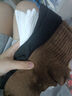 【舒适贴肤】袜子女美拉德风百搭经典纯色中筒长筒袜堆堆袜 【黑色】 5双 实拍图
