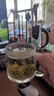 乐美雅家用泡茶玻璃杯透明观山带把茶杯耐热水杯果汁杯扎啤杯 诺卡380ml【杯+盖】 实拍图
