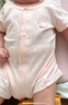 童泰（TONGTAI）婴儿短袖连体衣夏季纯棉宝宝衣服儿童家居内衣哈衣2件装 粉色66cm 实拍图