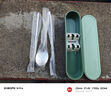 美厨（maxcook）316L不锈钢筷子勺子餐具套装 便携式筷勺三件套 北欧绿 MCK5138 实拍图