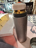 胖东来纯钛保温杯钛合金茶水分离车载富氢矿石杯高档保温便携 450ml银色覆钛内胆保鲜/彩盒装 实拍图