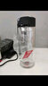 富光男女士双层玻璃杯 高硼硅玻璃304茶隔水杯子 带茶隔泡茶杯500ml 实拍图