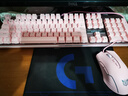 本手机械键盘鼠标套装 粉色有线游戏键鼠套装耳机三件套女生台式笔记本电脑104键吃鸡背光发光电竞外设 三件套【粉色键盘青轴+鼠标+猫耳耳机USB版】 实拍图