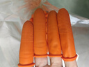 乌斯京麻点橡胶防滑手指套耐磨加厚乳胶防护耐磨指套工业劳保车间防护 橙色麻点防滑指套100只 中码/M 实拍图