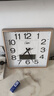 康巴丝（Compas） 挂钟客厅2025款家用大气方形石英钟办公时钟挂墙卧室钟表 3112Y日历闪金（32*32cm） 实拍图
