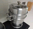 美厨（maxcook）蒸锅 304不锈钢34CM三层蒸锅 加厚复底汤锅燃气电磁炉通用 MCZ559 实拍图