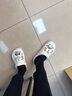 卡骆驰crocs洞洞鞋贝雅卡骆班轻便耐磨一脚蹬休闲鞋|205089 白/深蓝-126 37 /38(230mm) 实拍图