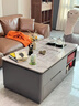 匡易茶几客厅轻奢高级感2025新款家用小户型烧水功能一体岩板功夫茶桌 深灰-灰色岩板-平面-带2凳子 120-65-50 实拍图