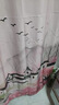 映容 浴帘杆套装 免打孔浴帘布伸缩杆浴室防水隔断门帘子卫生间窗帘挂帘遮挡布洗澡间淋浴房晾衣杆拉帘 望月猫 伸缩杆70-120+浴帘100宽*180高+绑带 实拍图