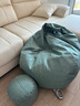 米客米家懒人沙发豆袋家用卧室可躺可睡创意小坐墩单人阳台休闲椅子榻榻米 果绿色  舒适款（90*110)送脚蹬 实拍图