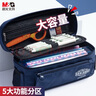 晨光(M&G)文具大容量学生笔袋 多功能文具盒铅笔盒五层收纳加厚耐磨耐脏初高中生文具袋APB932DAB 实拍图