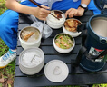 泰福高（TAFUCO）保温饭盒不锈钢长效微波炉保温饭桶学生成人真空便当盒多层上班族 2.9L蓝色4层T0395防烫手+包/餐具 实拍图