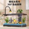 阔庭（KUOTING）鱼缸水族箱生态桌面鱼缸新款懒人鱼缸过滤制氧一体机黑色【大号】 实拍图