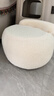 圆凳靠背椅换鞋凳沙发凳客厅茶几旁边矮凳小板凳奶油风家用小凳子 【羊羔绒沙发椅】奶白【常规款】 实拍图