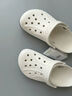 卡骆驰crocs洞洞鞋贝雅卡骆班轻便耐磨一脚蹬休闲鞋|205089 白/深蓝-126 39 (240mm) 实拍图