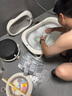 iuu婴儿洗澡盆儿童浴盆大号宝宝可折叠可坐可躺浴架脸盆套餐 【北欧灰】浴盆+可调节浴架+脸盆 实拍图