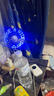 科技正品USB智能时钟小风扇led发光闪字风扇真实时间温度车载创意 蓝灯【一个装】 实拍图