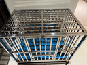 金百特 【不锈钢狗笼子】 金毛狗笼子中大型犬狗笼子宠物狗狗笼子狗屋高档狗别墅 长110*72*95【带蓝色垫板】+20cm狗碗 实拍图