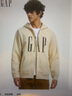 Gap男女装印花字母logo抓绒连帽卫衣休闲660128外套 米色 180/100A(XL) 亚洲尺码 实拍图