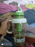 【京东物流】水杯冰霸吸管杯高颜值学生茶水分离大容量杯子 肚肚杯1个-浅绿色 实拍图