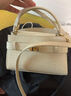CHARLES&KEITH鳄鱼纹凯莉包手提斜挎婚包包女包生日礼物CK2-50270880-1 Ivory象牙色 S 实拍图