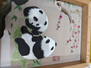 老秀馆蜀绣熊猫伴手礼双面刺绣摆件工艺品中国特色礼物送老外文创纪念品 榉木外框-梅花熊猫（JD发货） 实拍图