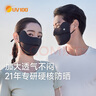 UV100台湾冰丝防晒口罩男女春夏季防紫外线透气护眼角面罩25537暗夜黑 实拍图