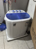 小鸭迷你洗衣机 半自动双缸桶洗衣机 母婴儿童宝宝洗衣机小型 2.5KG 兰色加厚款【蓝光+240W功率+不锈钢脱水桶】 实拍图