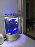 欧庭（OUTING）欧式半圆中型玻璃鱼缸水族箱形落地靠墙吧台客厅生态 欧式款 长+3CM 0.8米长 实拍图