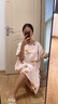 棉绸睡裙女夏薄款2025新款睡衣韩版甜美少女网红家居外穿裙子QM 胡萝卜小兔2301 均码 (90-140斤内穿) 实拍图