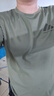迪卡侬短袖速干衣男训练宽松半袖上衣运动t恤男RUNM4154188卡其绿L 实拍图