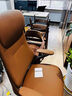都依你商务真皮老板椅轻奢办公椅人体工学座椅家用转椅电脑椅子久坐舒适 可可蛋奶色 /进口纳帕真皮工学椅 90-135度（含） 联动扶手 实拍图