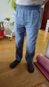 真维斯（Jeanswest）天丝抗皱休闲裤男春夏季薄款新款宽松直筒男裤百搭阔腿长裤子男士 蓝色 2XL 实拍图