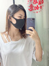 诺伯豪斯黑色口罩高颜值防晒男女网红海绵运动春夏防紫外防尘可水洗UPF50+ 实拍图