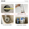 海立通用马桶水箱配件排水阀老式连体抽水下出水阀坐便器冲水阀SJ26蓝 实拍图